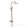 Luxury Exposed Chrome Plated Head Shower Set